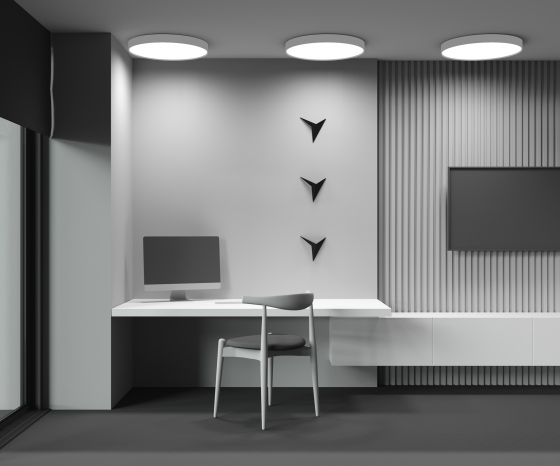 Потолочный светильник Zon белый круглый 60 см 7