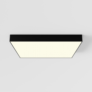 Потолочный светильник Zon черный квадратный 600x600