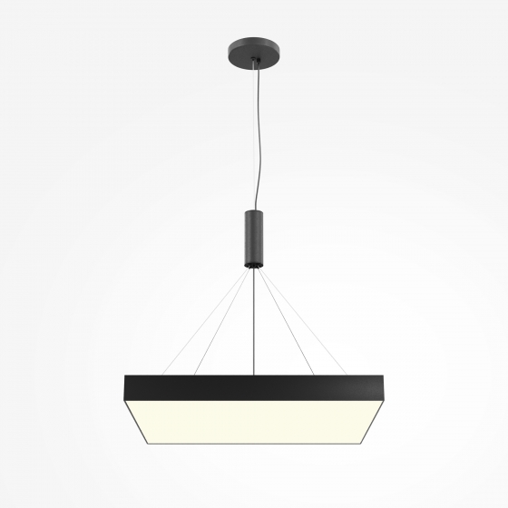 Потолочный светильник Zon черный квадратный 600x600 6