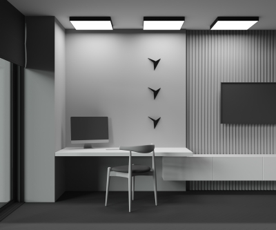 Потолочный светильник Zon черный квадратный 600x600 7