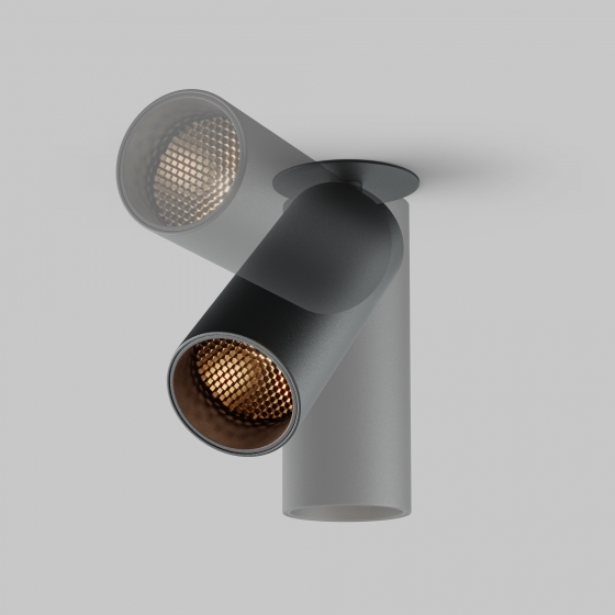 Встраиваемый светильник FOCUS LED черный круглый 3