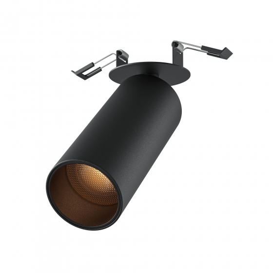 Встраиваемый светильник FOCUS LED черный круглый 1