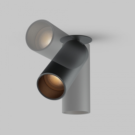 Встраиваемый светильник FOCUS LED черный круглый 6