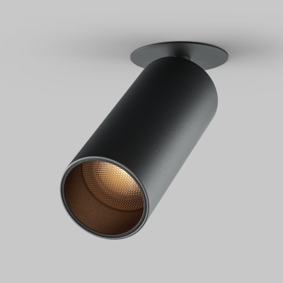 Встраиваемый светильник FOCUS LED черный круглый 7