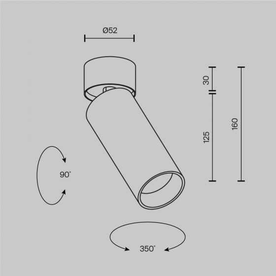 Потолочный светильник FOCUS LED черный 9