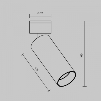 Потолочный светильник FOCUS LED латунь 52 мм