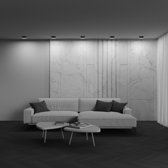 Потолочный светильник Basis черный 130x25 мм 6