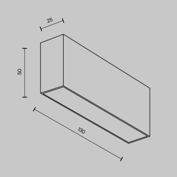 Потолочный светильник Basis белый 130x25x5 см