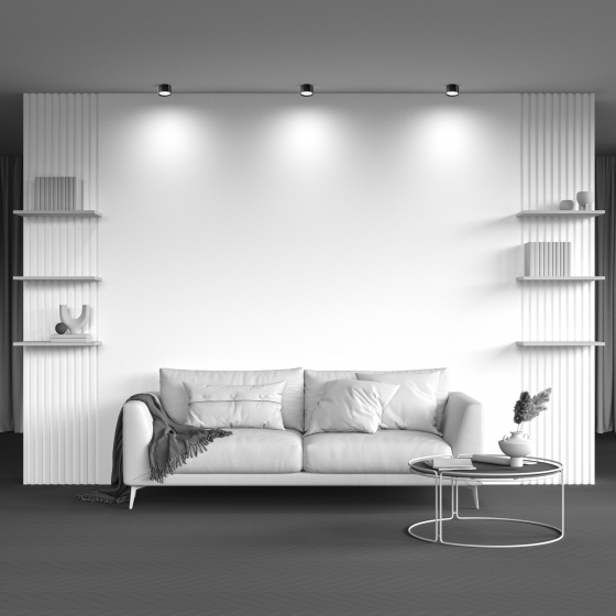 Потолочный светильник Hoop черный 85 мм 8