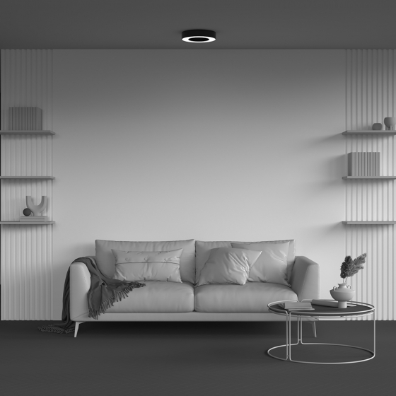 Потолочный светильник Lua черный 300 мм 4