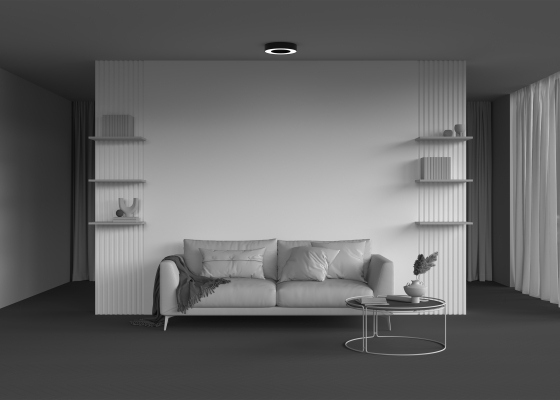 Потолочный светильник Lua черный 300 мм 3