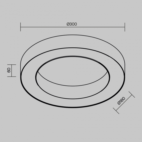 Потолочный светильник Lua черный 300 мм 2