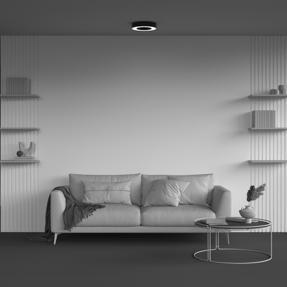 Потолочный светильник Lua черный 300 мм 4