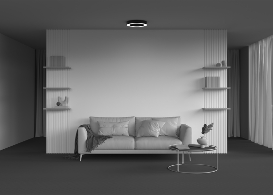 Потолочный светильник Lua черный 400 мм 3