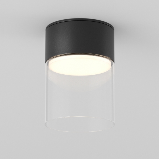 Потолочный светильник Glory черный с стеклом 3