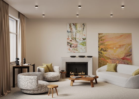 Потолочный светильник Glory черный с стеклом 9