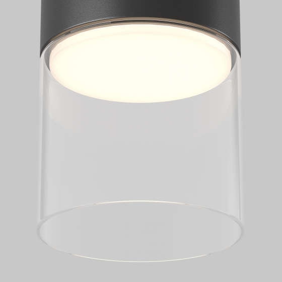 Потолочный светильник Glory черный с стеклом 2