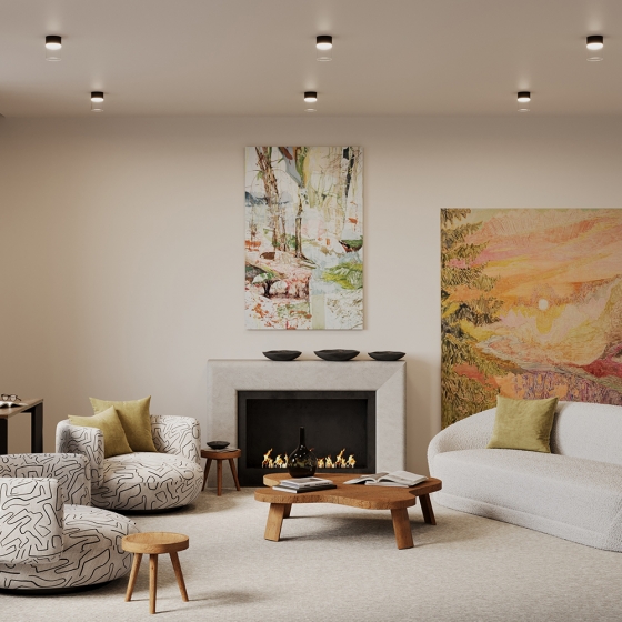 Потолочный светильник Glory черный с стеклом 8