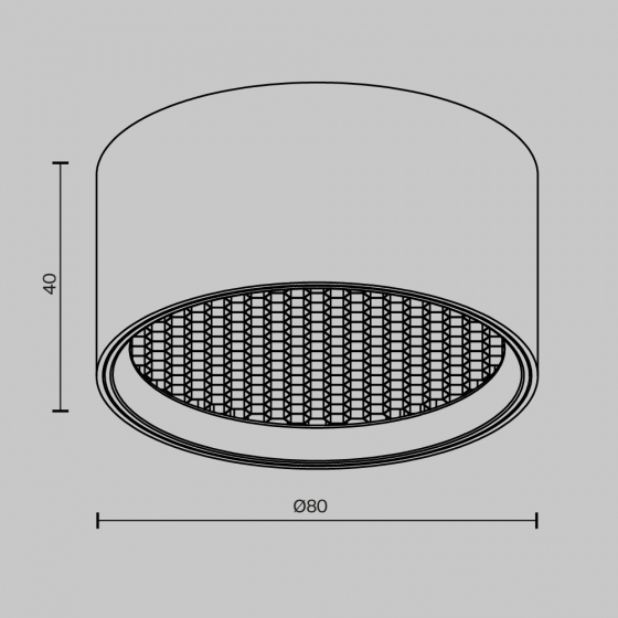 Потолочный светильник Glare черный 80мм 7