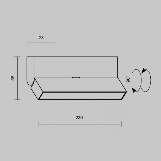 Потолочный светильник Basis Rot черный 20