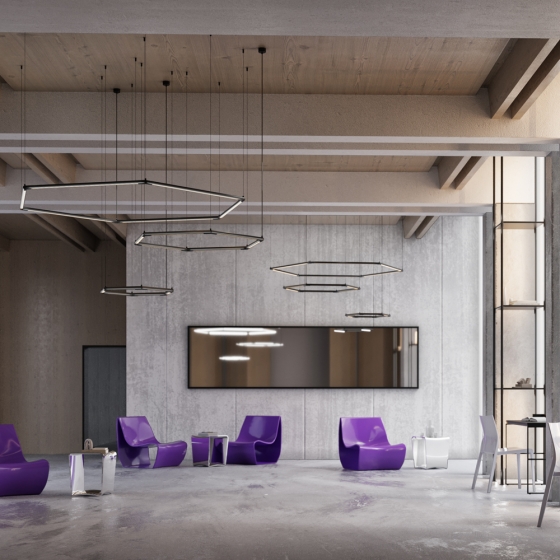 Светильник Larc черный 492мм 2