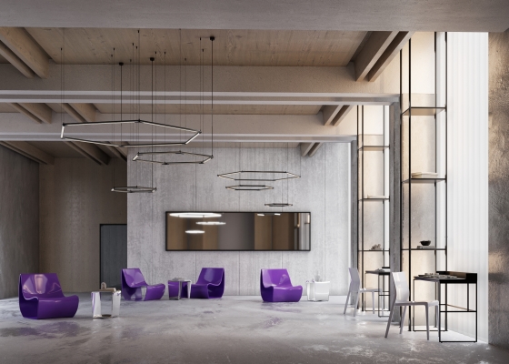 Светильник Larc черный 492мм 3