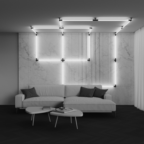 Светильник Larc черный 924мм 7