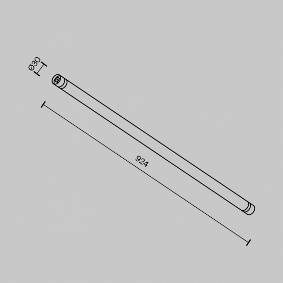 Светильник Larc черный 924мм 10