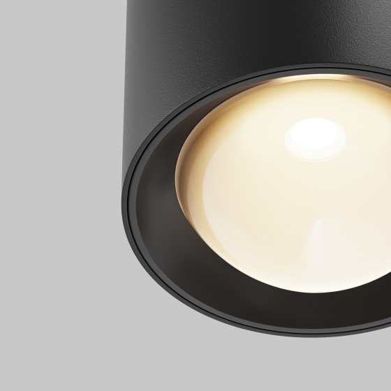 Потолочный светильник Lens черный 90 мм 8