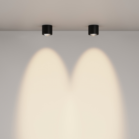 Потолочный светильник Lens черный 90 мм 6