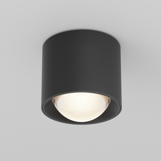 Потолочный светильник Lens черный 90 мм 7