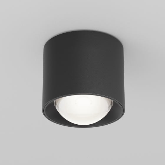 Потолочный светильник Lens черный круглый 11