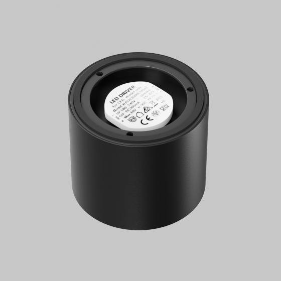 Потолочный светильник Lens черный круглый 8