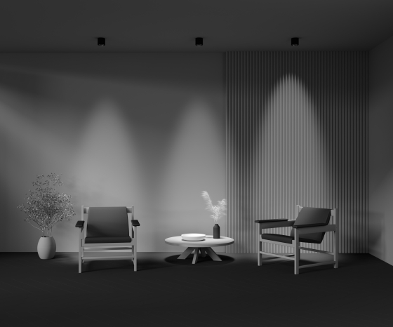 Потолочный светильник Lens черный круглый 7