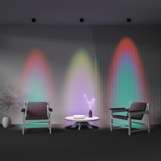 Потолочный светильник Lens черный круглый 4