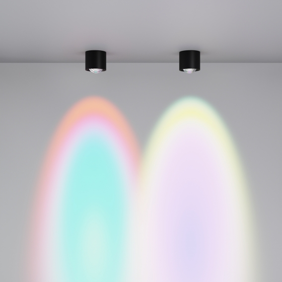 Потолочный светильник Lens черный круглый 5