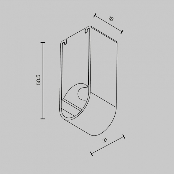 Фиксатор для накладного монтажа AXITY черный 6