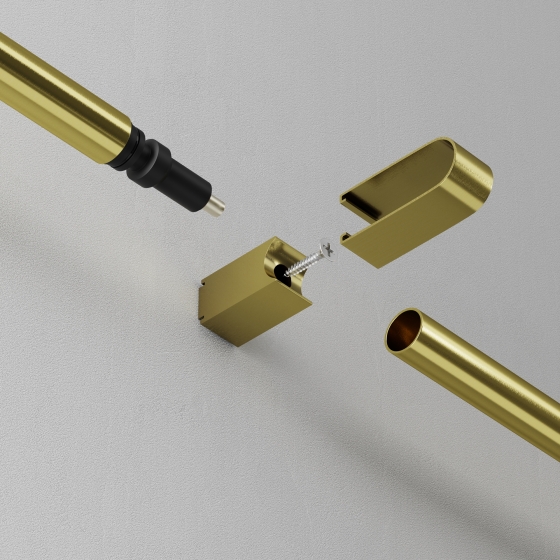 Фиксатор для накладного монтажа AXITY латунь 4