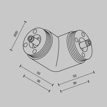 Угловой коннектор Accessories for system Shelf черный
