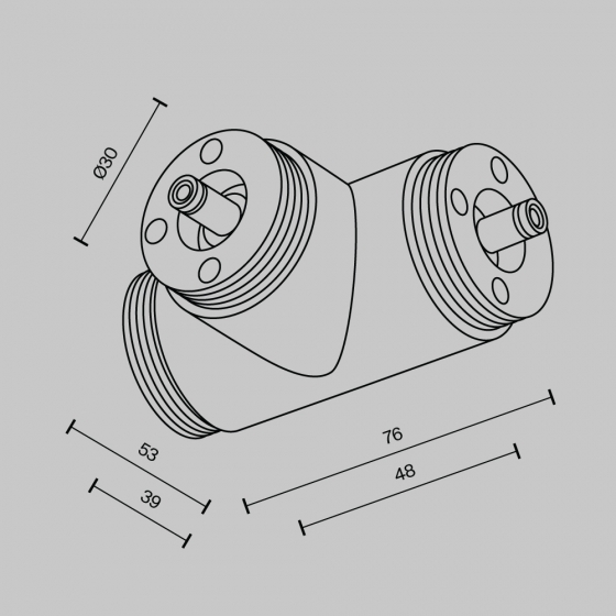 Коннектор T-образный плоский черный 8