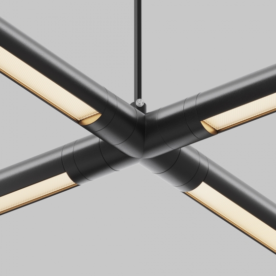 Коннектор X-образный для системы Shelf черный 3