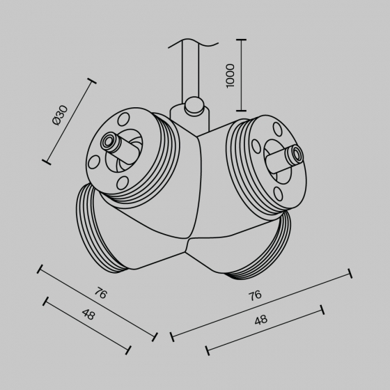 Коннектор X-образный для системы Shelf черный 5
