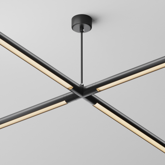 Коннектор X-образный для системы Shelf черный 2