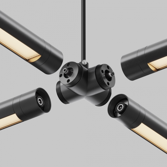 Коннектор X-образный для системы Shelf черный 4