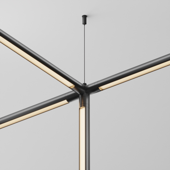 Коннектор X-образный для системы Shelf черный 2