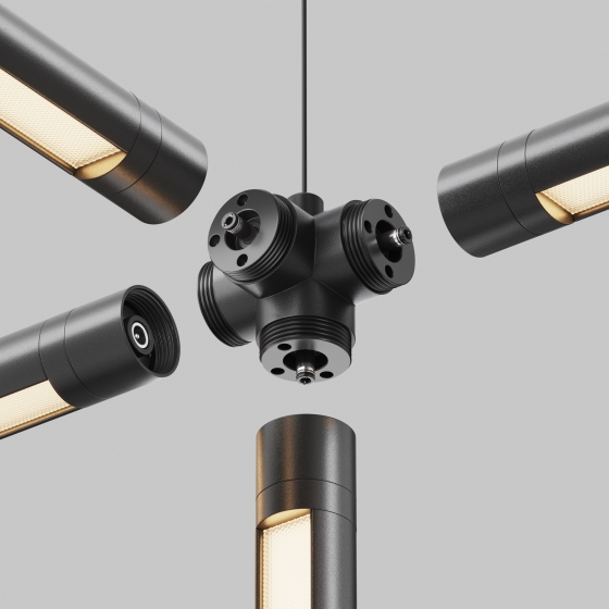 Коннектор X-образный для системы Shelf черный 4