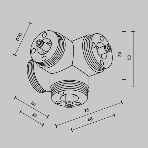 Коннектор X-образный для системы Shelf черный 5