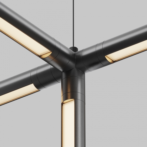 Коннектор X-образный для системы Shelf черный 3