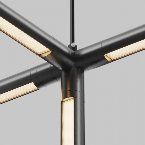 Комплектующие для систем освещения Shelf Х-образный коннектор черный 3