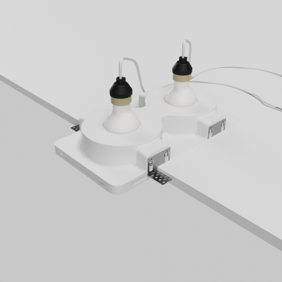 Встраиваемый светильник Gyps Modern белый 2 лампы 6